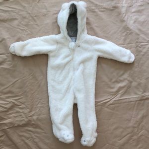 Carters baby bunting white unisex